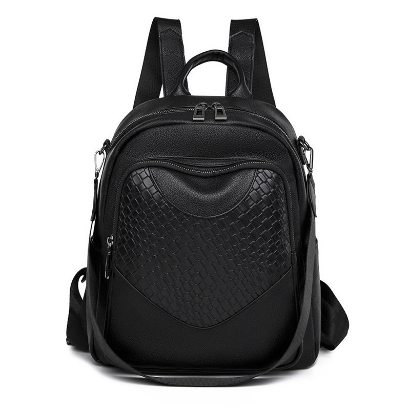 Chic Woven Large Capacity Backpack