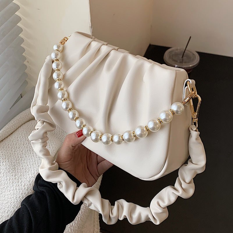 Cloud Style Pearl Chain Shoulder Bag