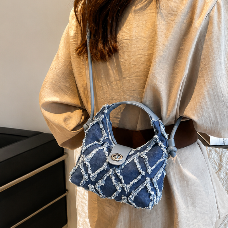 Sweet Denim Dumpling Handbag
