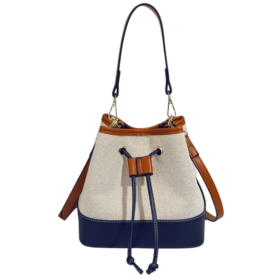 Contrast Color Bucket Bag