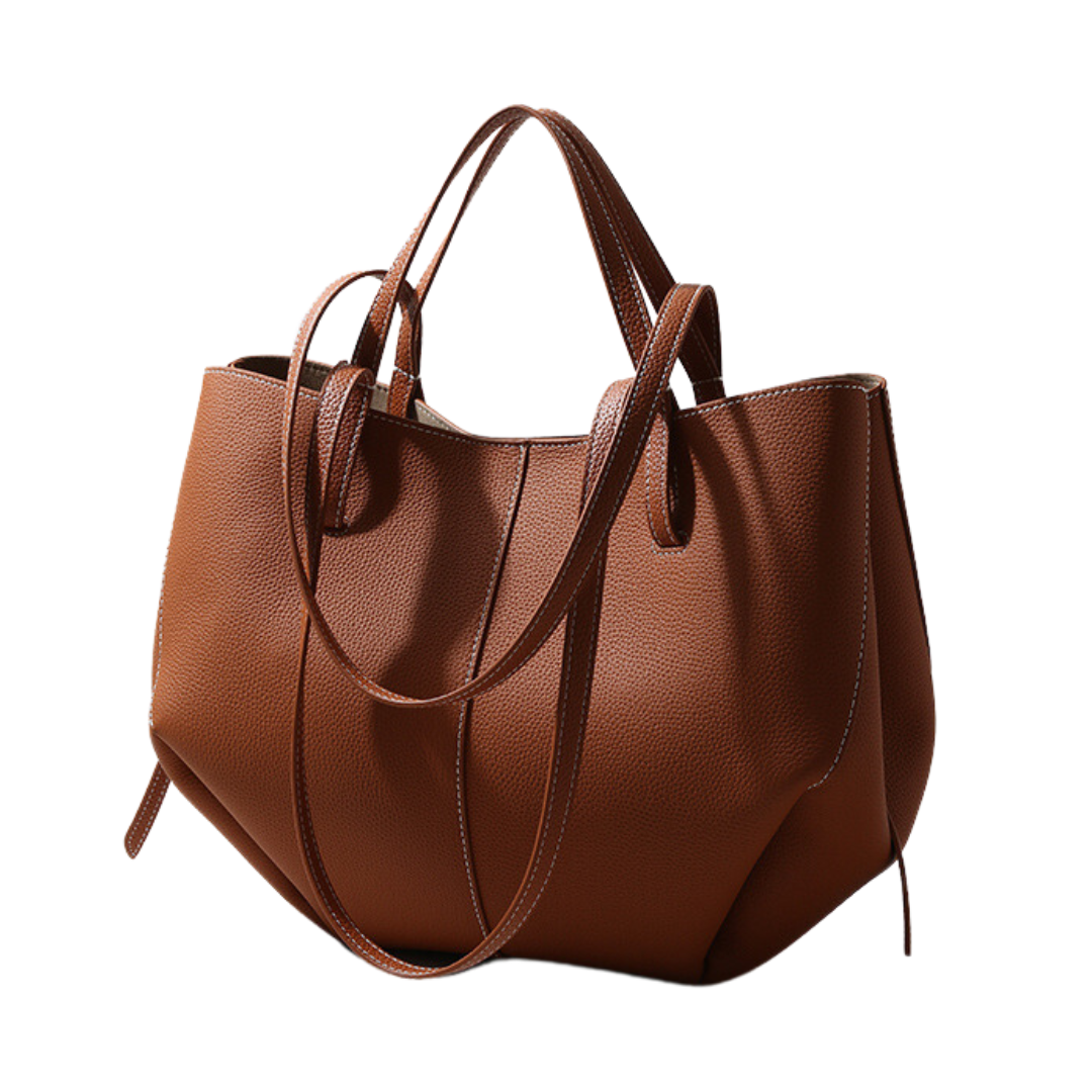 Opulent Grace Genuine Leather Handbag