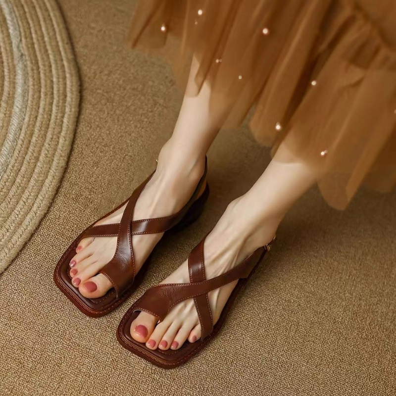Rivelle Square-Toe Slip-On Sandals