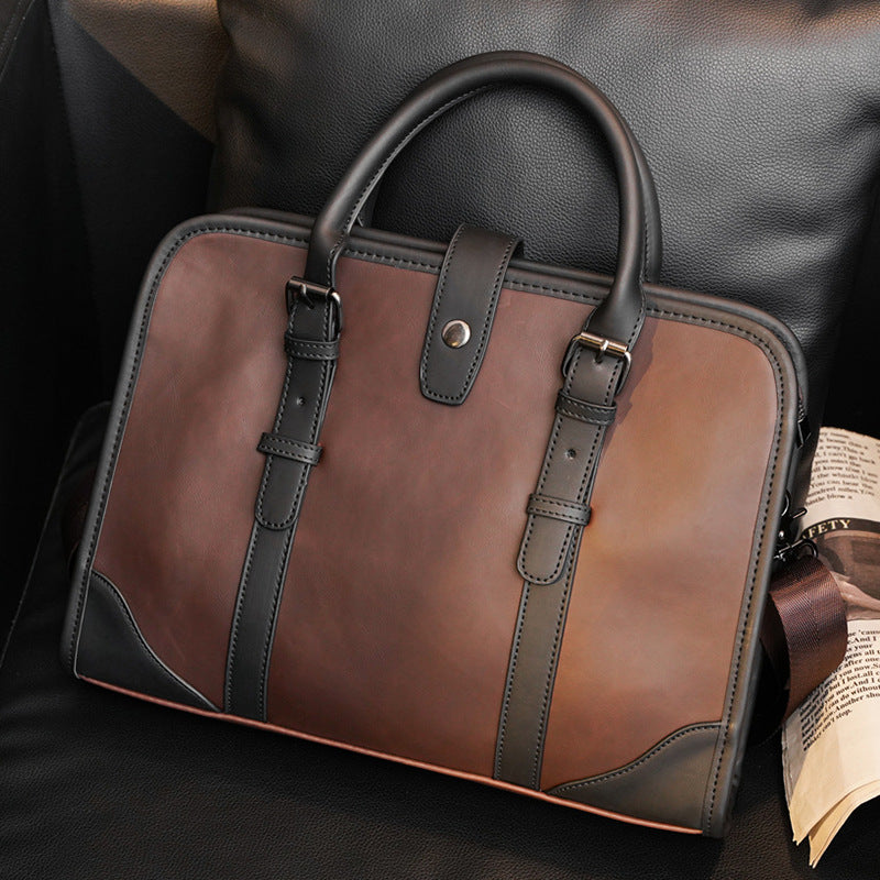 Elite Path Leather Laptop Bag