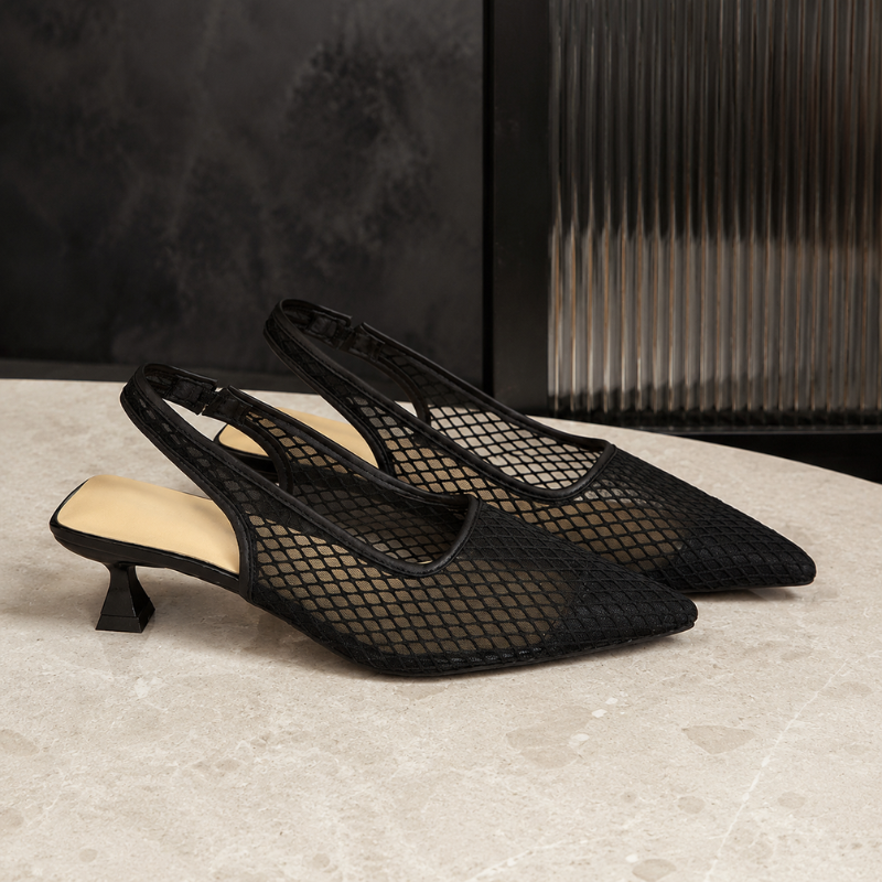 Crystal Veil Pointed Heels