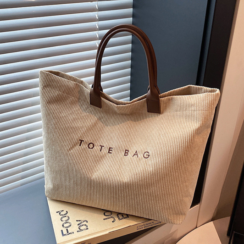 Retro Letter Minimalist Commuter Tote Bag