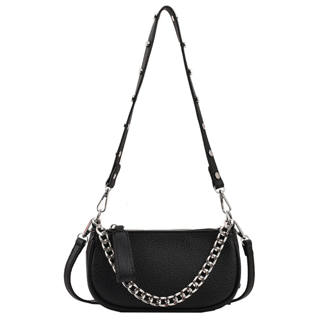 Litchi Charm Chain Crossbody Bag